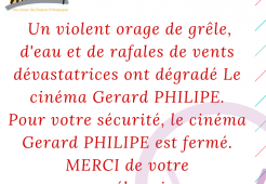 Le cinéma Gerard PHILIPE est fermé