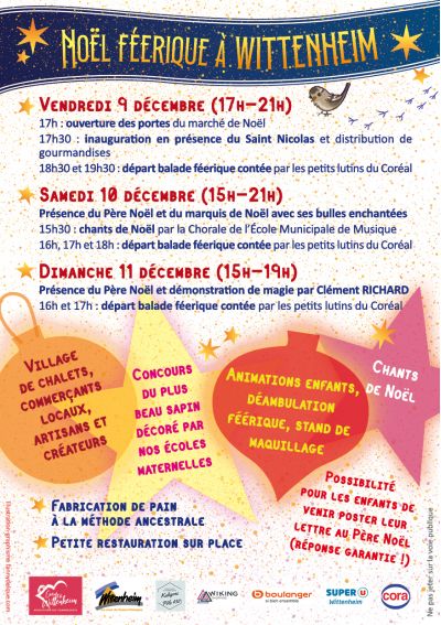 Flyer programme Marché de Noël Wittenheim