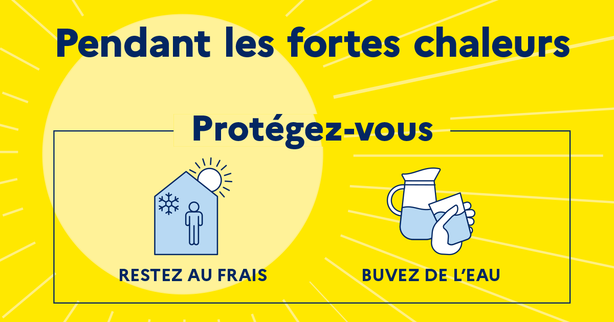 Canicule, fortes chaleurs : adoptez les bons reflexes !
